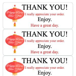 Thank You Stickers Order Shipping Labels Posh Shop Box Mailing Label Sticker